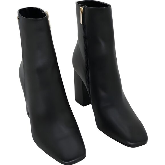 Michael Kors Hazel Black Block Heel Booties for Women Size 10M - Picture 1 of 6